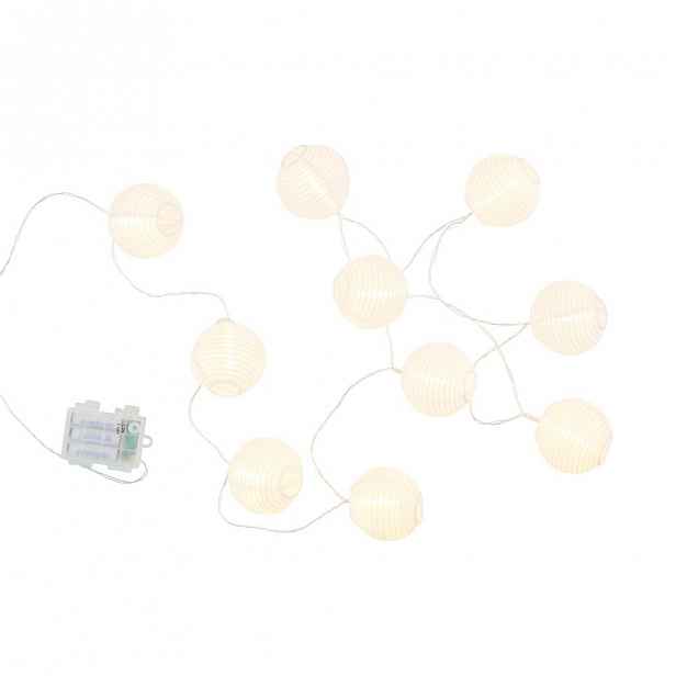 Butlers OPEN AIR LED Světelný řetěz venkovní 10 světel - bílá