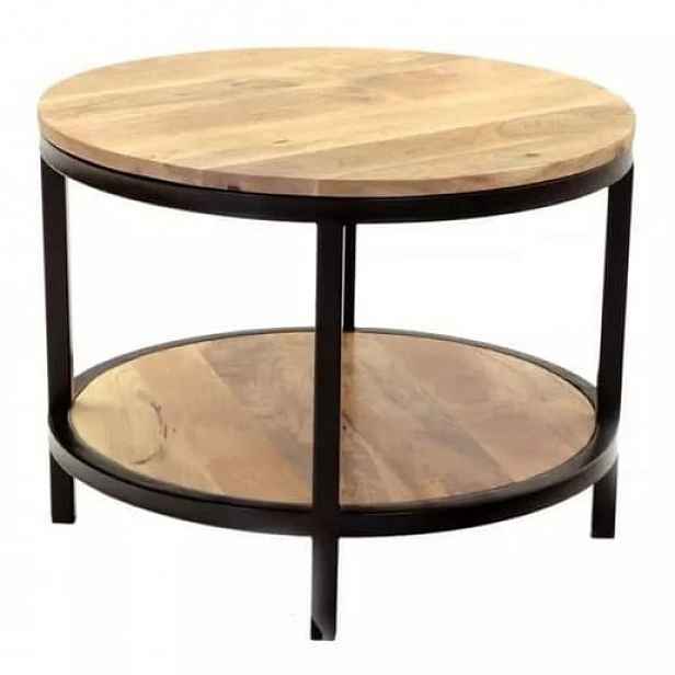 Kulatý konferenční stolek Retro 60x45x60 cm z indického masivu mango RETRO-COF3