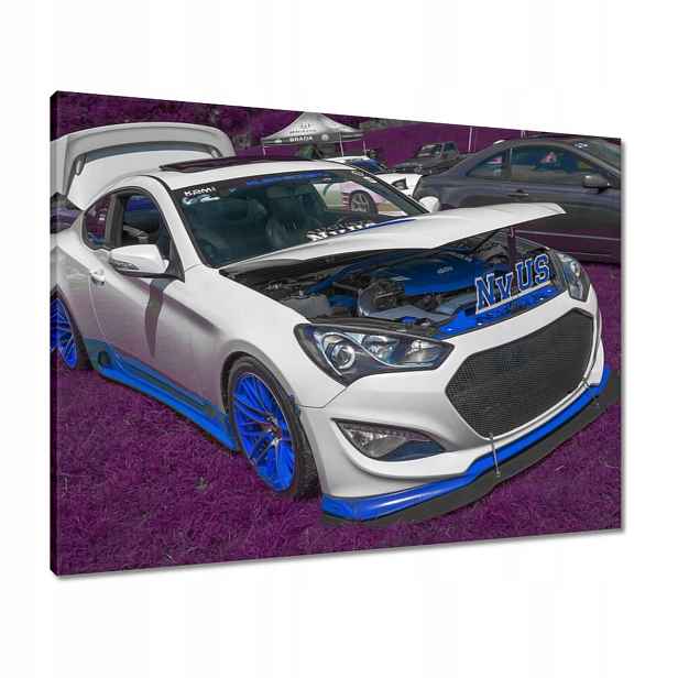 Obrazy 80x60 Bílé sportovní auto