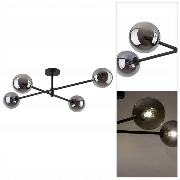 Stropní svítidlo černá Sarius čtyři zdroje nad bar moderní Tk Lighting