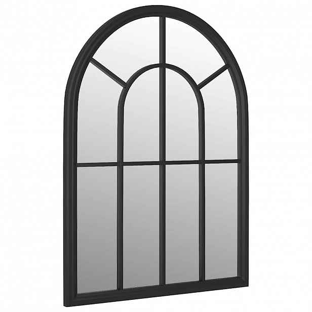 vidaXL Zahradní zrcadlo černé 60 x 45 cm železo pro použití venku