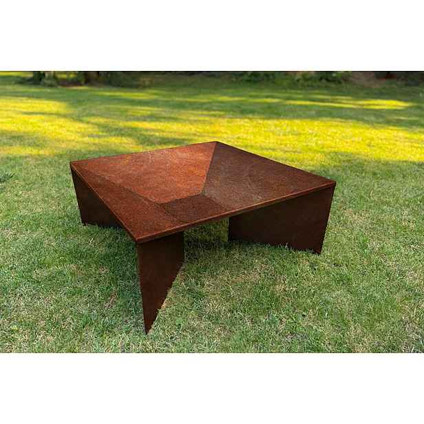 Zahradní ohniště Corgarden FOCUS 1017 70 x 70 x 30 cm Corten