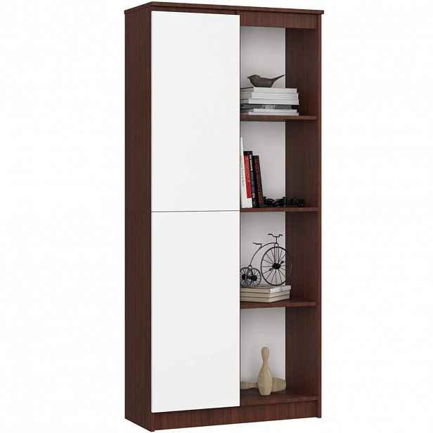 RAUMHIRSCH FURNITURE STOJANOVÁ POLIČKA Tmavě hnědá, bílá 180/80/35