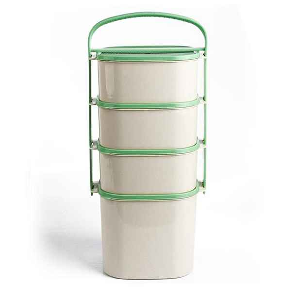 ALMIPLAST Plastový jídlonosič 3x1l  + 1x2l MIX barev víček