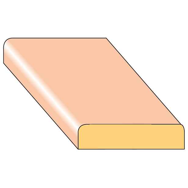 Lišta krycí K2 smrk nastavený 34×8×2000 mm, 25 ks/bal.