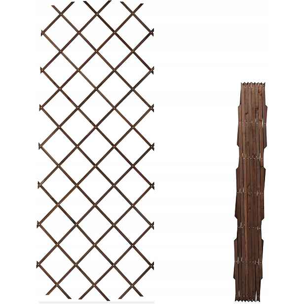 Pergola dřevěná mřížka 180 cm Relaxdays Gmbh pro zahradní zahradu ze dřeva