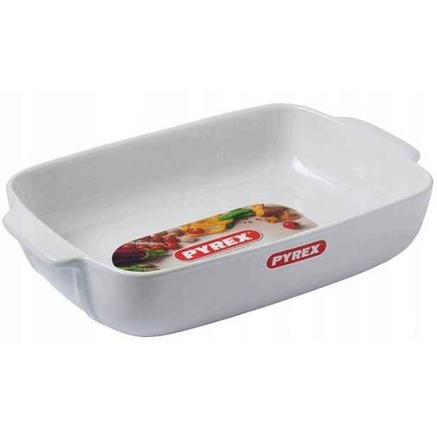 Keramická zapékací forma Signature Pyrex 35 x 25 cm, obdélníková, bílá