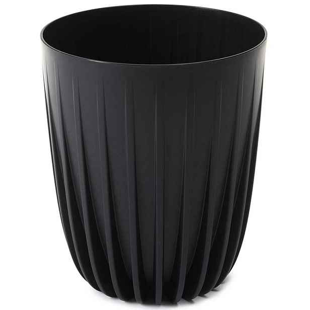 HowHomely Květináč STRIPPED ECO VII 19 cm černý