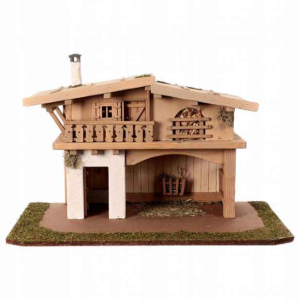 Vánoční Betlém *stajenka* 65x35x41 cm pro postavy o výšce 11-13 cm