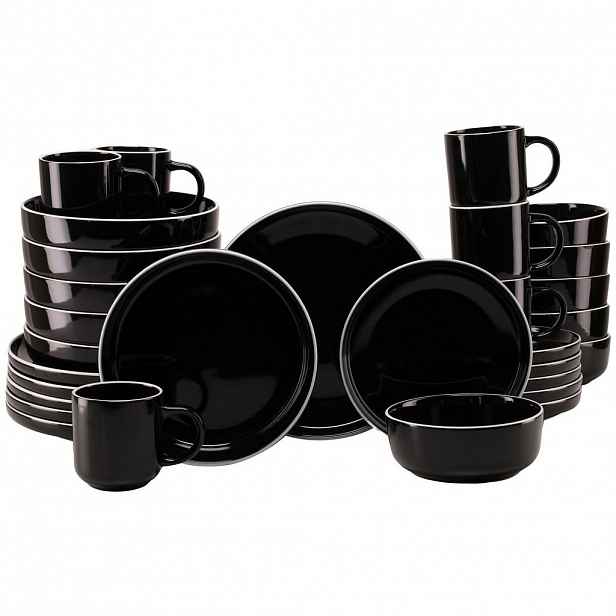 Creatable KOMBINOVANÁ SOUPRAVA Nordic Gourmet Schwarz 30dílné