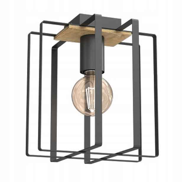 Luminex Stropní svítidlo Kortez E27 15W industriální černá/dřevo