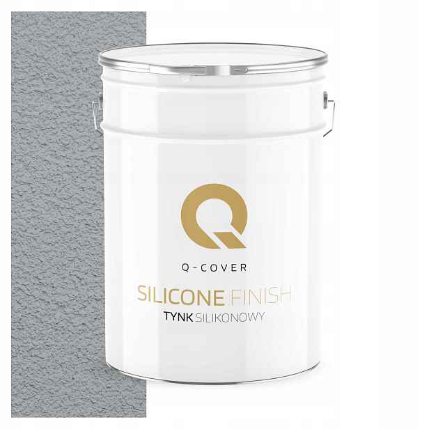Silikonová Fasádní Omítka Šedá Modrá Světlá 15 Kg Granulace 1.5 mm F253