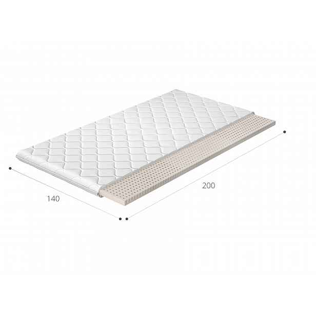 Topper z latexu na matraci Rozměr: 140 x 200 cm, Potah: Hypoalergenní potah
