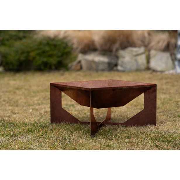 Zahradní ohniště Corgarden VENTO 1015 70 x 70 x 30 cm Corten