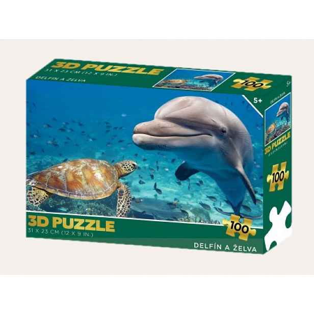 3D PRIME Puzzle 3D - Delfín a želva