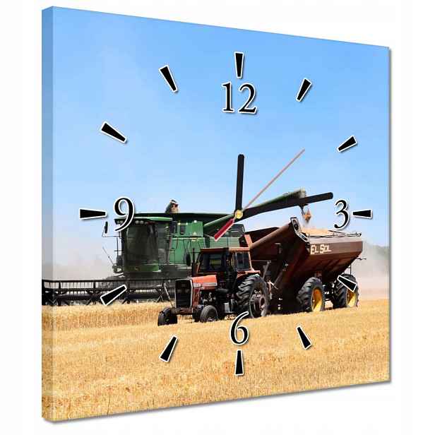 Hodiny 30x30 Kombajn během sklizně