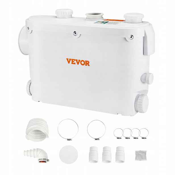Wc pumpa drtič odpadních vod bílá 6600 l/h 500 W výkonná pro