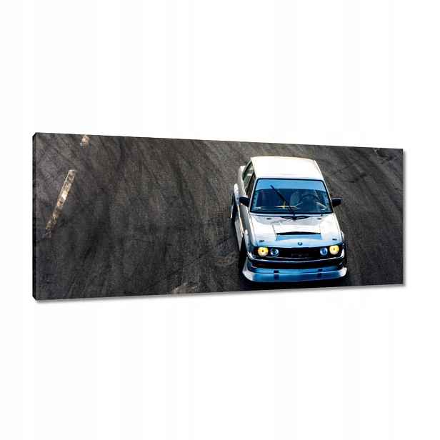 Obrazy 100x40 Bílé sportovní auto