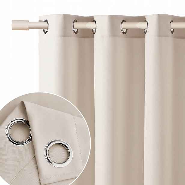 ROOM99 Zatemňovací závěs 180x280 krémový elegantní na oka Laurel