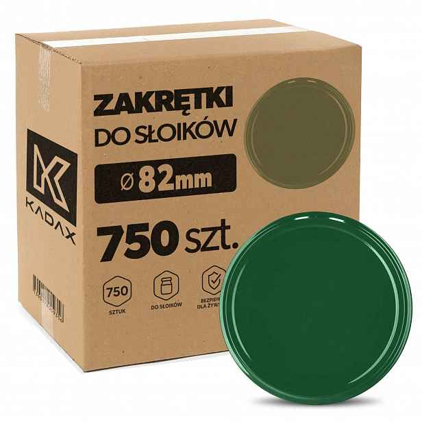 750 Ks Šroubovací Víčka Na Sklenice FI82 Šroubovací Sklenice Víčko Zelené 6-ZÁVĚSNÉ