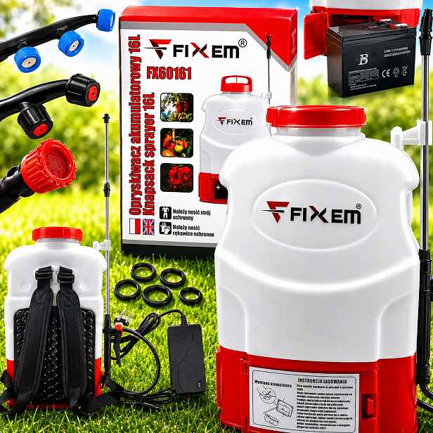 Akumulátorový zádový postřikovač 16L Fixem FX6016