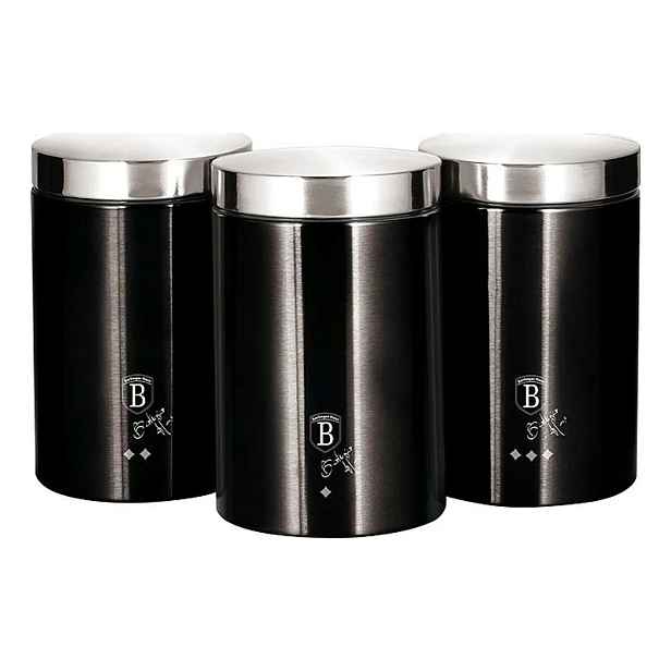 Berlingerhaus Royal Black Collection Dóza na potraviny sada, 3 ks
