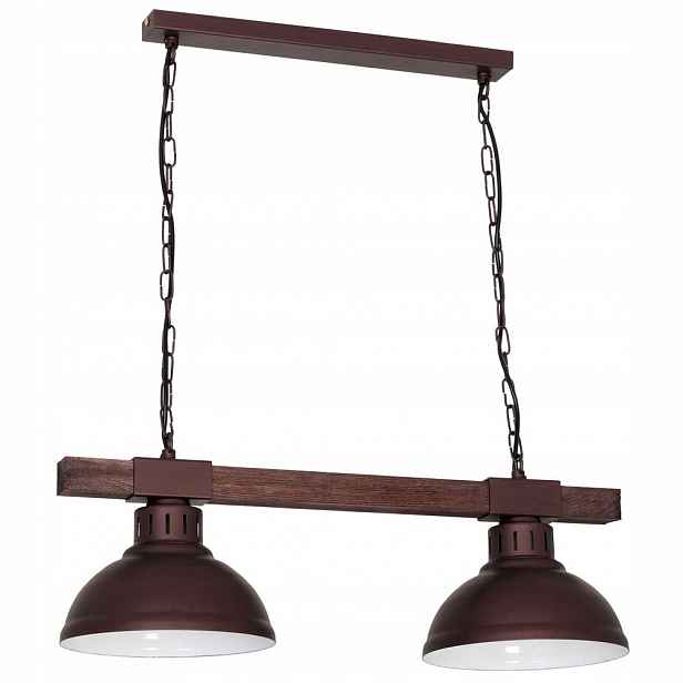 Dvojitá závěsná lampa na dřevěném trámu Hakon 9053 Luminex