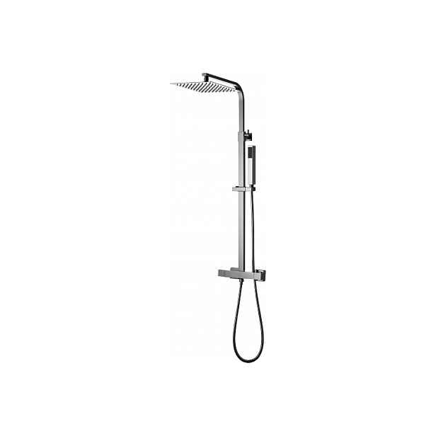 Eco produkty Quadrotherm - termostatická baterie se sprchovým sloupem; nerez sprcha 250 x 250 mm