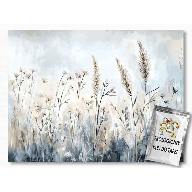Fototapeta Flizelina Příroda Pole Louka Trávy Květiny Pastely 208x146 130g
