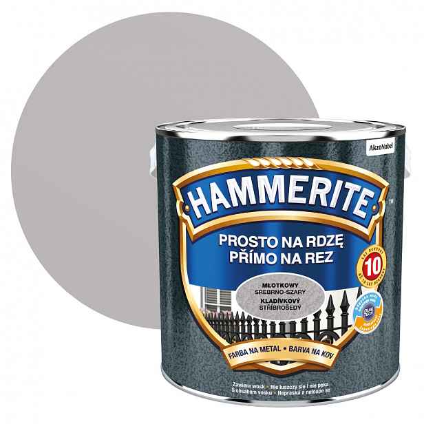 Hammerite Na Rez 2,5 L Stříbrno-šedý Kladívkový