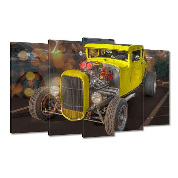 Obrazy 100x60 Žlutý Hot Rod