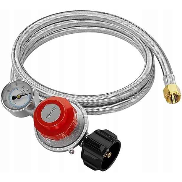 Regulovatelný plynový reduktor propan High Pressure 0-30 Psi s manometrem 1,5 m