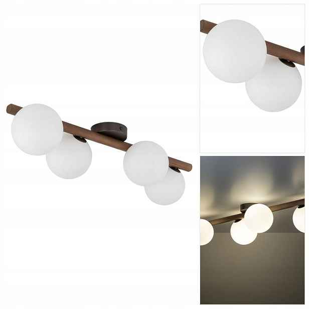 Stropní svítidlo Estera hnědá, moderní forma, zlatý lesk do obývacího pokoje Tk Lighting
