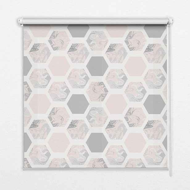 TULUP VNITŘNÍ roleta - okenní roleta - roleta - 60x140 cm - Šestiúhelníky
