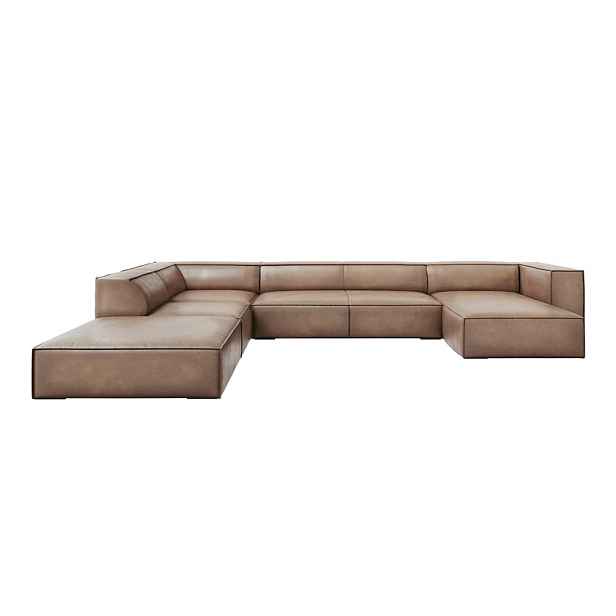 Světle hnědá kožená rohová pohovka (levý roh) Madame – Windsor & Co Sofas
