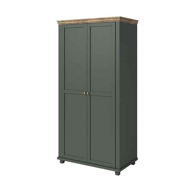 MASSENO ŠATNÍ SKŘÍŇ S OTOČNÝMI DVEŘMI EVOLETTA, 108/216/62 cm 2dveřová, zelená