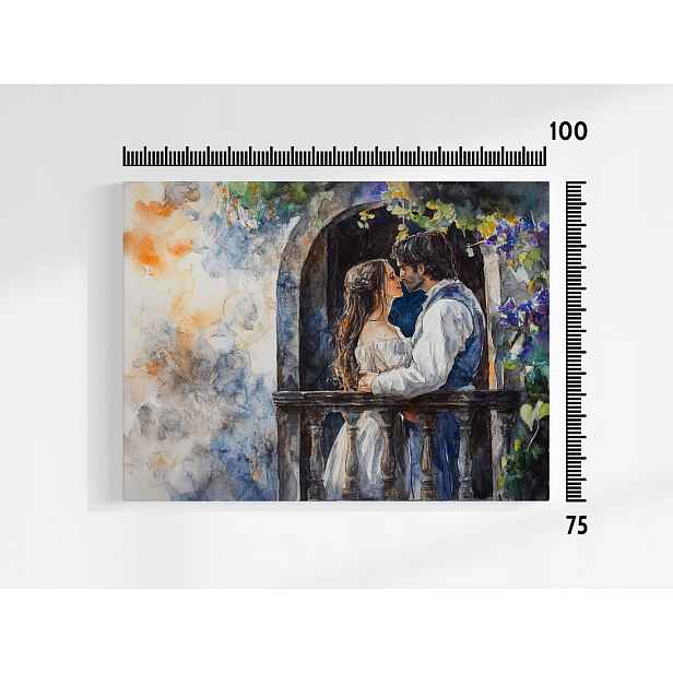 Plakát Akvarel Romeo A Julie Pár Láska Romantika 100x75