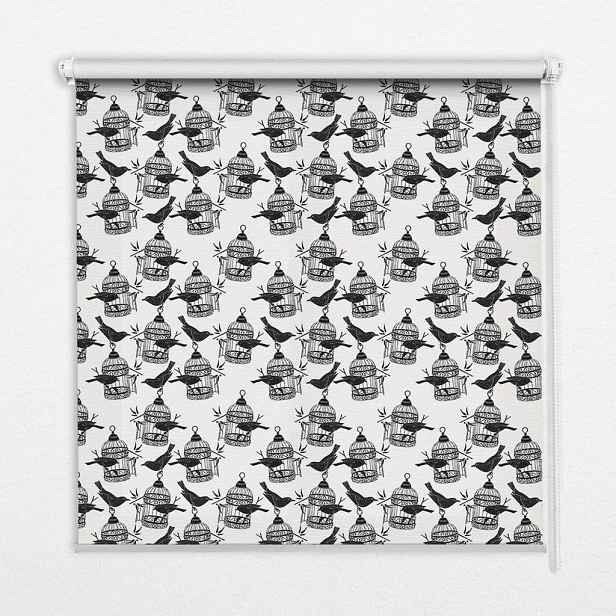 TULUP VNITŘNÍ roleta - okenní roleta - roleta - 60x140 cm - Černí havrani