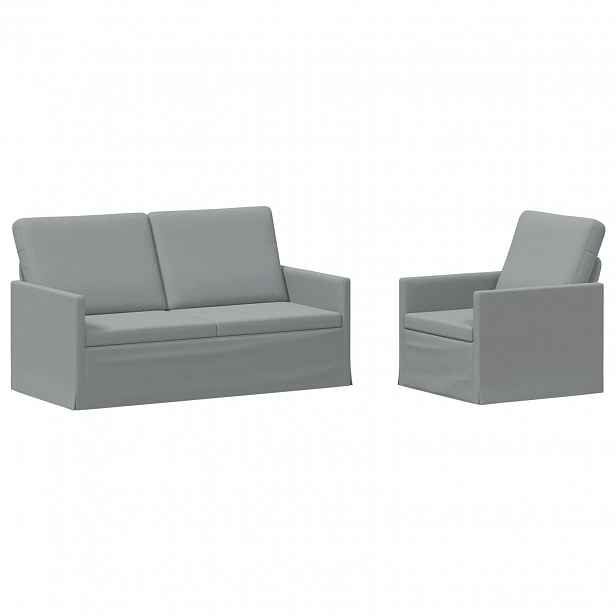 vidaXL Set pohovek 2 pcs Světle šedá Textil