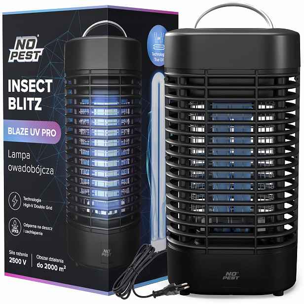 Uv Lampa Proti Komárům, Mouchám, Vosám, Můrám, Hmyzu, 2500 V, Velká