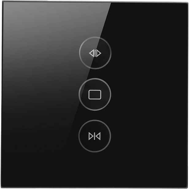Dotykový Skleněný Spínač Žaluzií Černý, Vypínač Pro Wifi Rolety