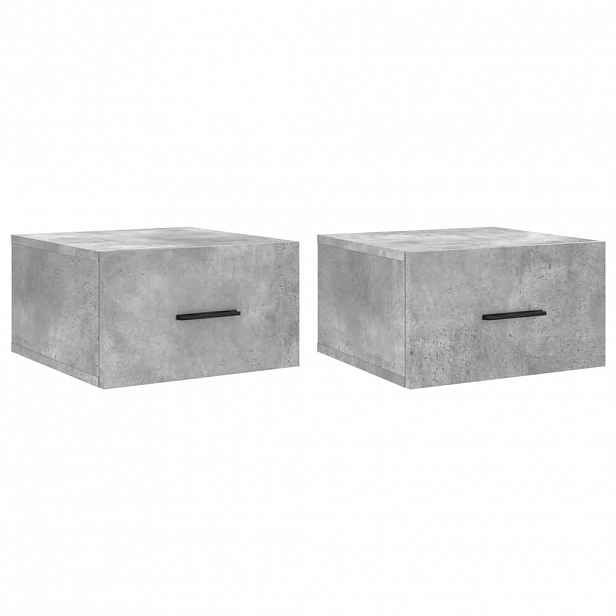 vidaXL Nástěnné noční stolky 2 ks betonově šedé 35 x 35 x 20 cm