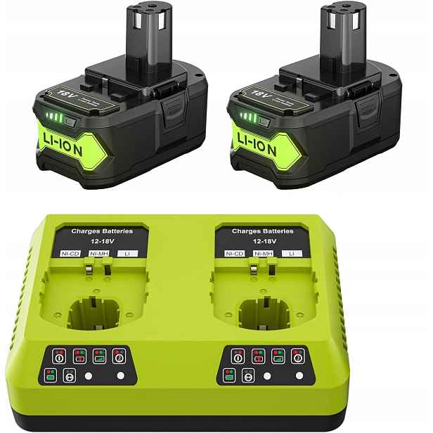 Akumulátory Pro Elektrické Nářadí Li-ion 5,5 Ah 18V Baterie Nabíječka Sada