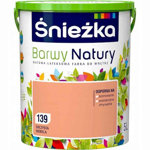 Barva na stěny Śnieżka Barvy přírody 5L Šťavnatá Meruňka 139