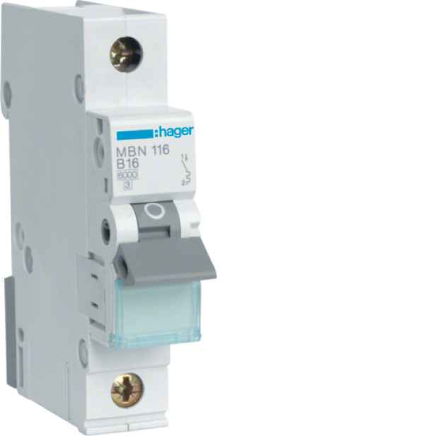 Jistič Hager MBN116 6 kA B 16 A