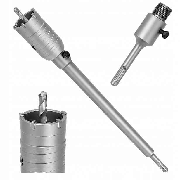 Korunkový Vrták Na Betonu 50 mm Sds+ Fréza Korunka Pila S Adaptérem Sds plus 600 mm