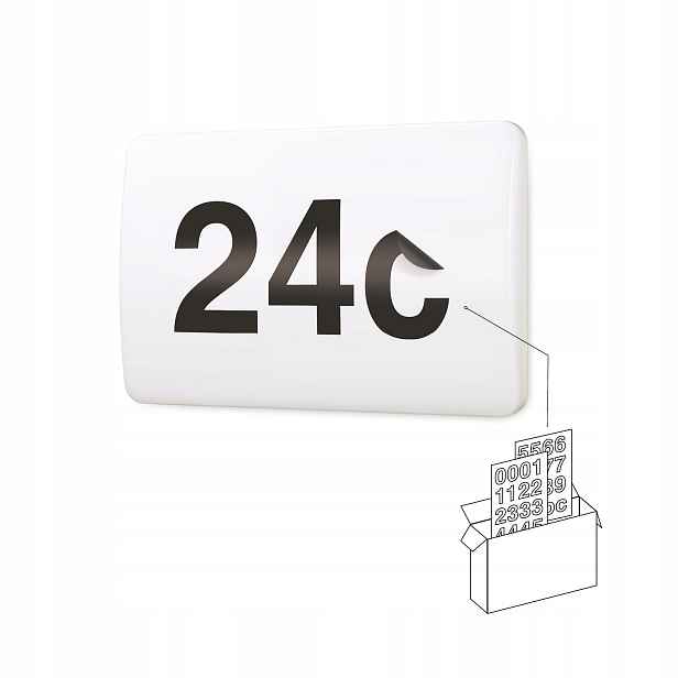 Led svítidlo s číslem budovy 10W 1400lm 3000-6000K Cct IP65 Bílé Numos