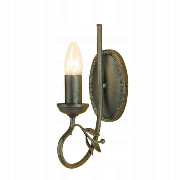 Nástěnná lampa s svícnovou lampou olivové listy vintage klasická Elstead