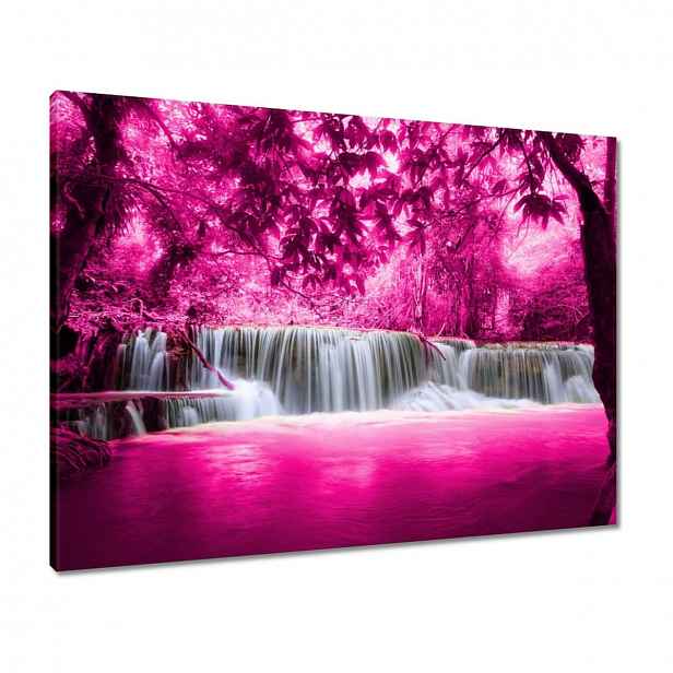 Obrazy 80x60 Růžový vodopád Krajina