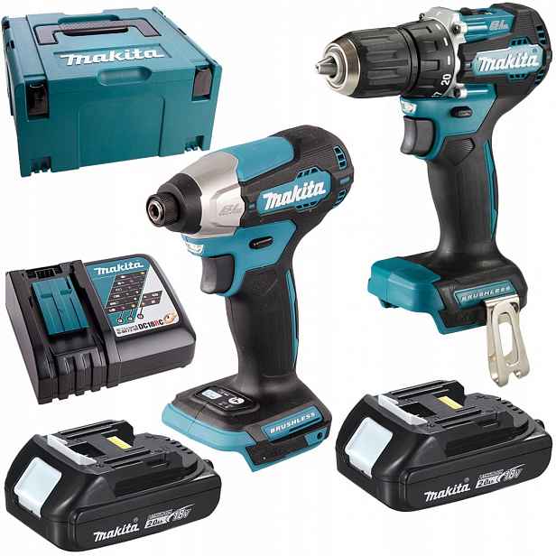 Sada Combo 2 šroubovák DDF487 šroubovák="157 2x2Ah Makita DLX2423AJ